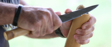Hand-Forged Bamboo Carving Knife with Bamboo Handle