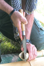Hand-Forged Bamboo Carving Knife with Bamboo Handle