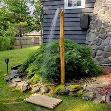 Square Bamboo Bundle Outdoor Shower | 7' Tall
